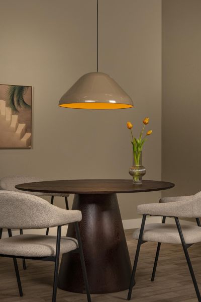 Lucide ANDRES - Pendant light - Ø 56 cm - 1xE27 - Taupe - Vibes